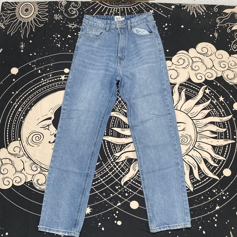 Princess Polly Straight Jeans Women's 4 Blue Cotton Denim Streetwear Workwear